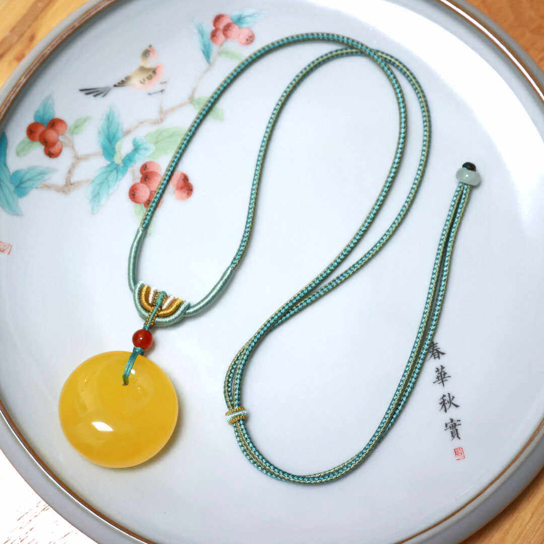 平安扣项链绳子翡翠蜜蜡绳