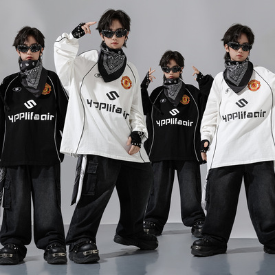 定制儿童街舞演出服少儿嘻哈潮服套装男童架子鼓走秀爵士舞蹈表演