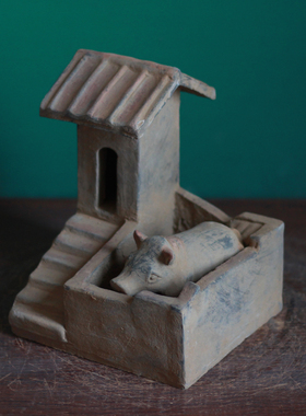 古代家禽汉代仿古陶猪陶器猪纹钵猪圈摆件大全影视道具装饰收藏