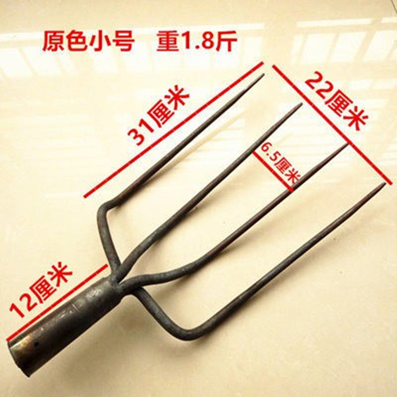 钢叉四齿叉农用实心全钢草叉子泥叉粪叉子加铁四股叉三齿叉五齿叉,农机/农具/农膜,叉,淘宝优惠券,粉丝福利购,淘宝优惠卷