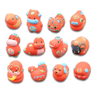 国家非遗无锡特色惠山泥人精品十二生肖泥塑工艺品装饰品喜庆系列