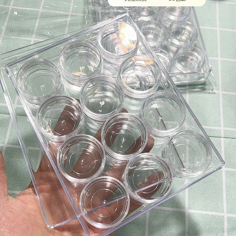 满30包邮2版价高透明钻石串珠收纳盒点钻盒圆瓶密封防氧化饰品盒