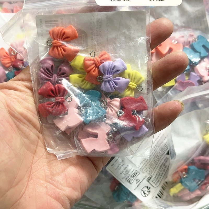 满30包邮5包价树脂领结挂件轻微粘手