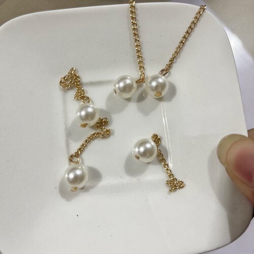 满30包邮100克10mm金色防珍珠链条挂件