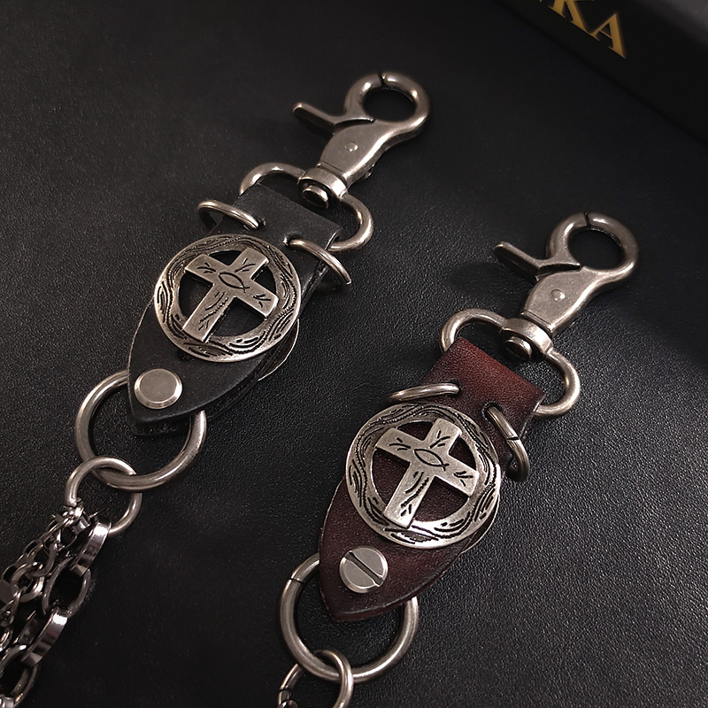 嘻哈韩版时尚非主流裤链男 潮腰链朋克皮质多层牛仔裤子链子个性