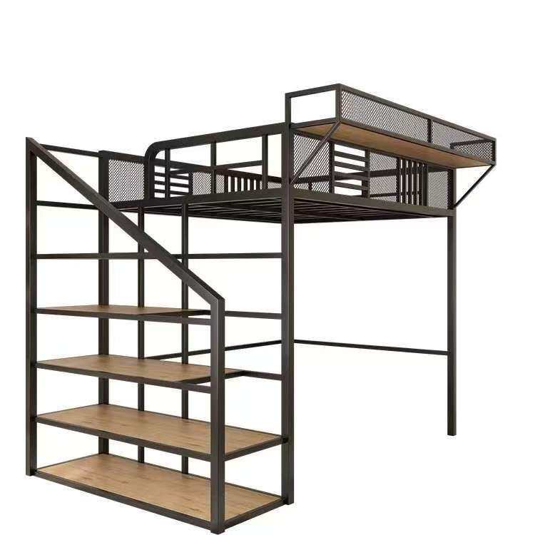 复式铁艺loft高架悬浮床双层跃层设计省空间家用阁楼上下铺卧室床