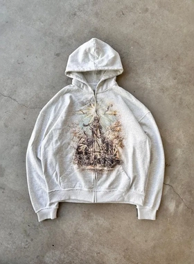 Autumn and winter models pop-up hooded cotton sweater long-s