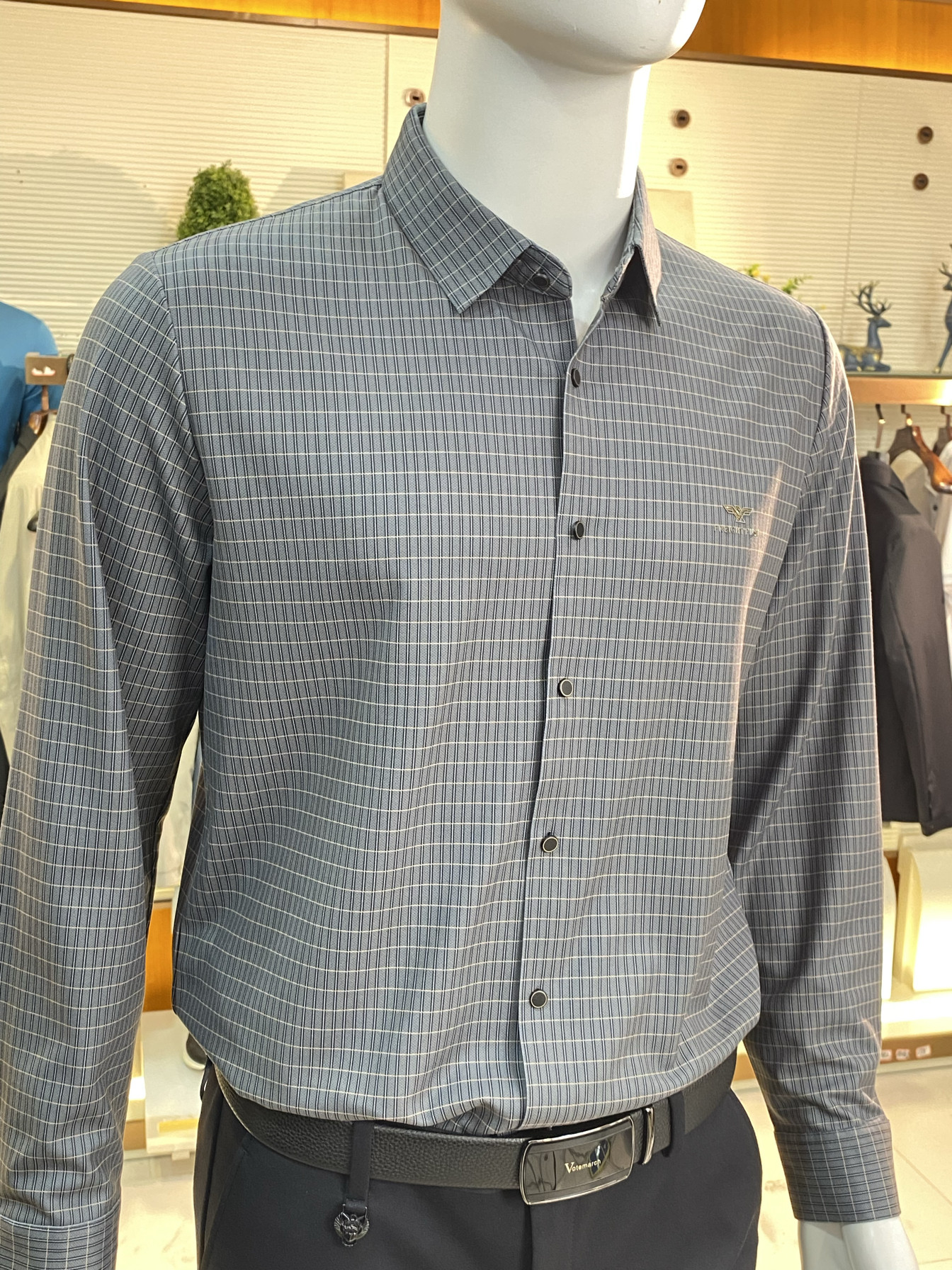 菲莱威尔休闲长袖衬衫春秋季新款弹力柔软免烫抗皱男装