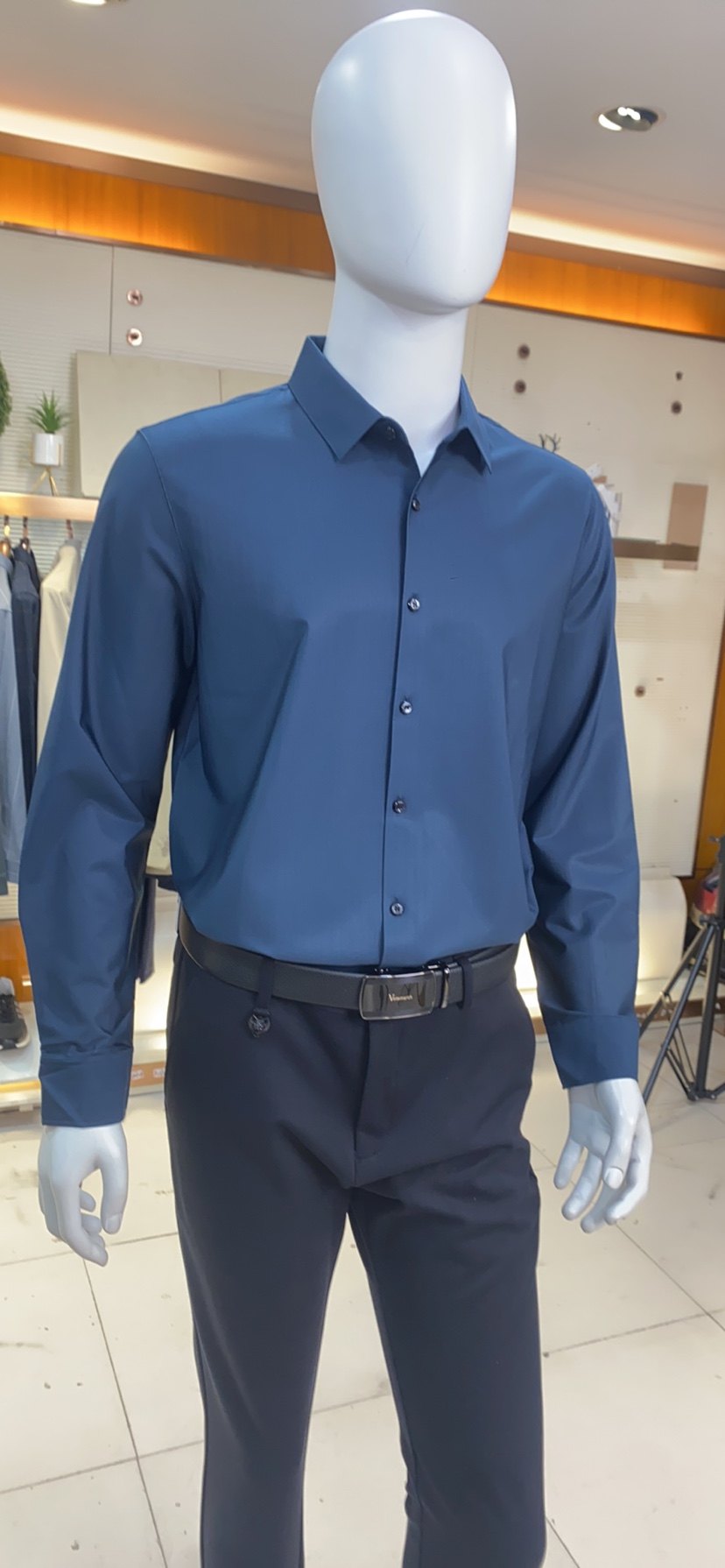 菲莱威尔男士长袖衬衫标准版弹力面料