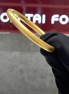 周大福节节高升竹叶纹黄金手镯