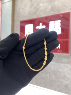 周大福代购 传承系列五福临门葫芦黄金手链女正品克减计价F235852