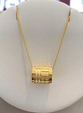 周大福代购  新款传福系列足金亮面福字黄金项链 定价78折 R35256