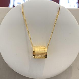 周大福代购  新款传福系列足金亮面福字黄金项链 定价78折 R35256