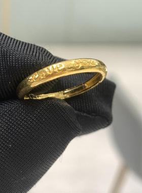 周大福loveyou情侣足金黄金戒指