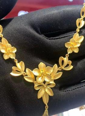 周大福代购 花月佳期婚嫁繁花似锦黄金项链女 克减80 计价F222913