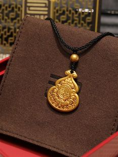 周大福 传承系列足金福禄同安黄金葫芦吊坠 正品克减80 F225264