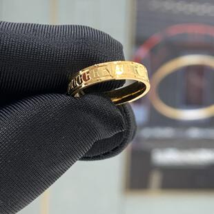 周大福代购 生肖龙鳞爆闪简约足金黄金戒指女 克减80 计价F232427