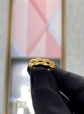 周大福麦穗黄金戒指开口可调节