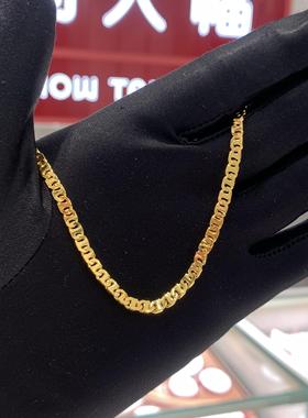 周大福Z型字母抛光黄金手链