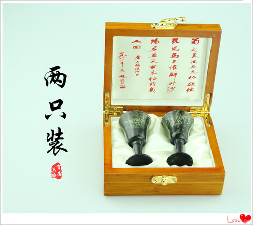 贺店美玉甘肃武山玉雕酒泉夜光杯