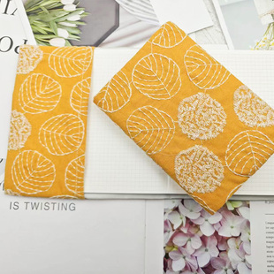 湫凌高颜值黄圆纹理装饰手帐本书套书皮A6A5weeks方本手作可调节