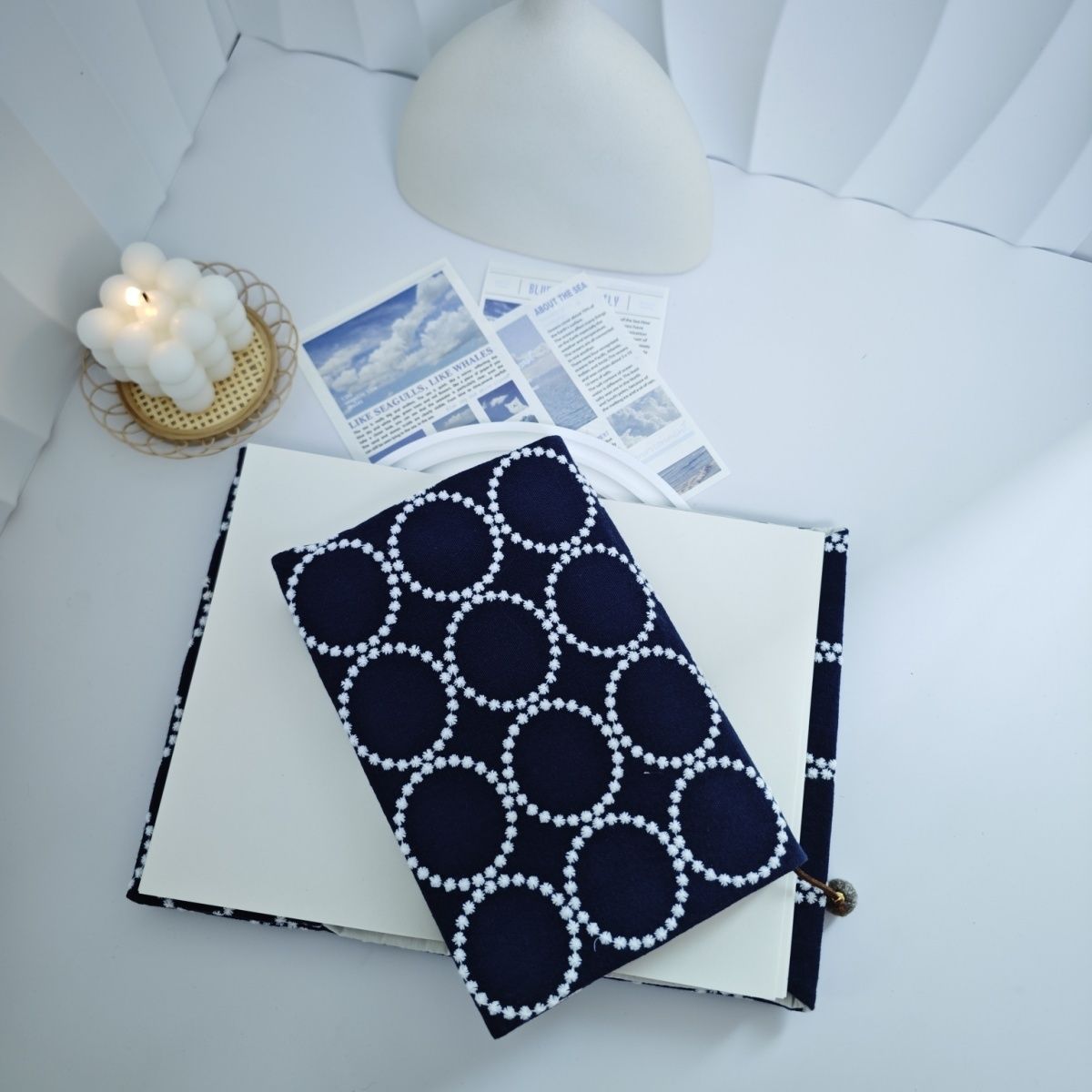 原创ins风定页书衣A5A6手账本定页本笔记本日记本书皮布艺保护套