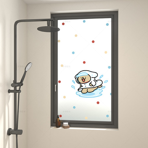 卡通厨房卫生间窗户防偷窥贴纸