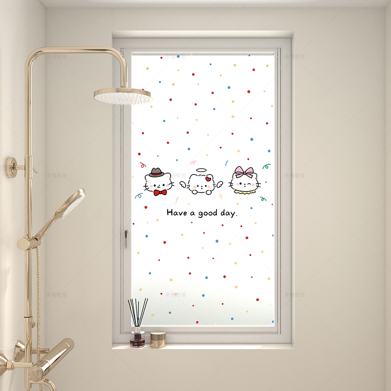 卡通玻璃贴纸透光不透明