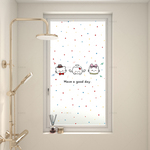 卡通玻璃贴纸透光不透明窗户防窥膜厕所卫生间防走光圣诞装饰贴膜