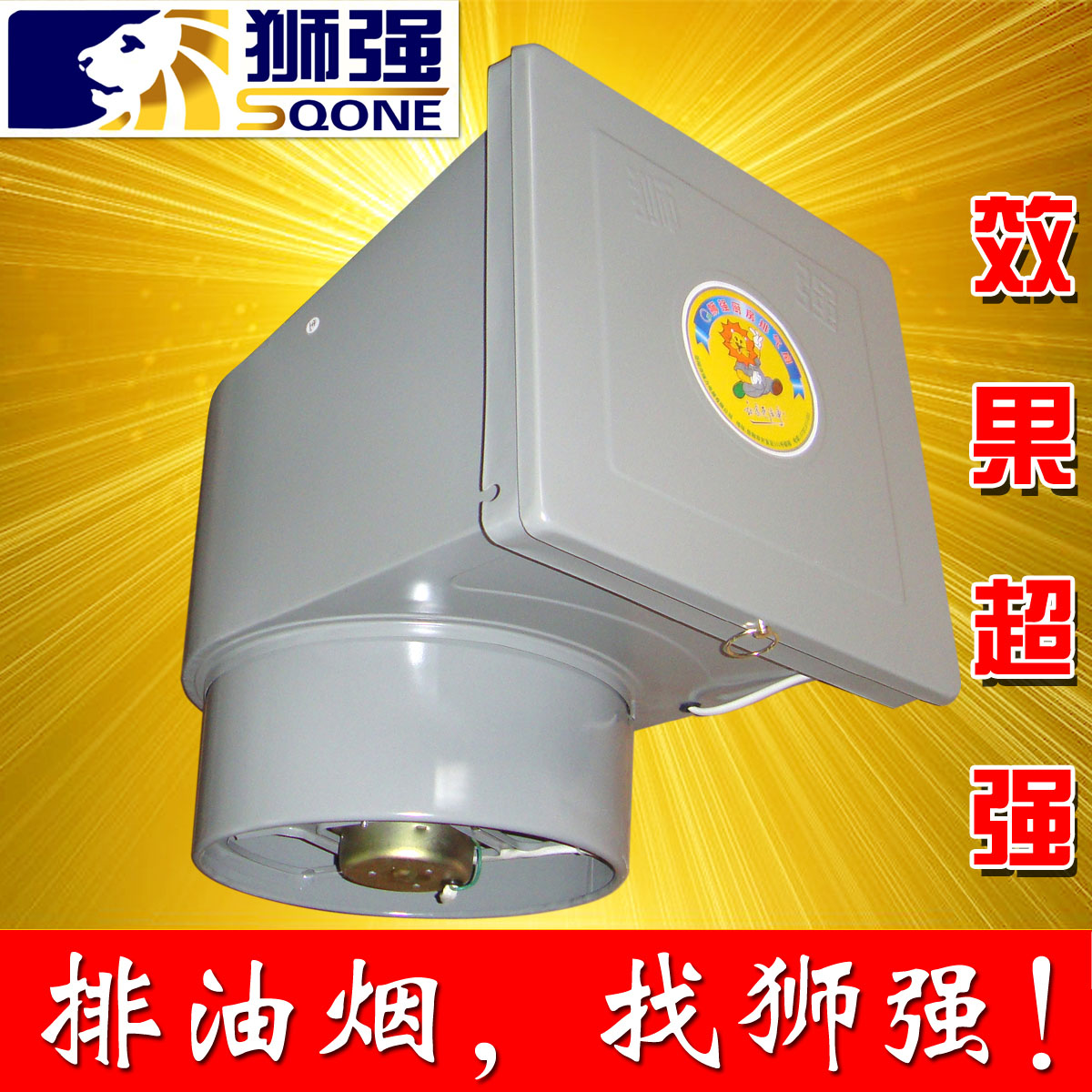 狮强厨房排气扇10寸家用窗式强力换气扇静音吸抽油烟排风机S601A-封面