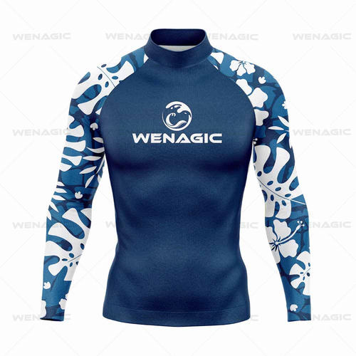 WENAGIC 新款冲浪服潜水服分体防晒长袖泳衣浮潜服速干健身运动