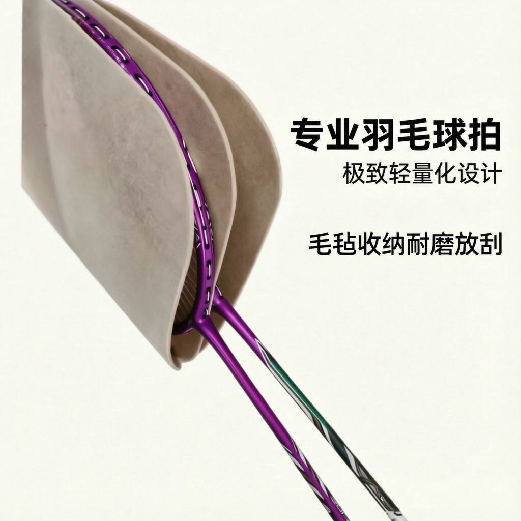 羽毛球拍毛毡保护套双层隔运动球拍防尘隔离收纳袋两支球拍防磕漆