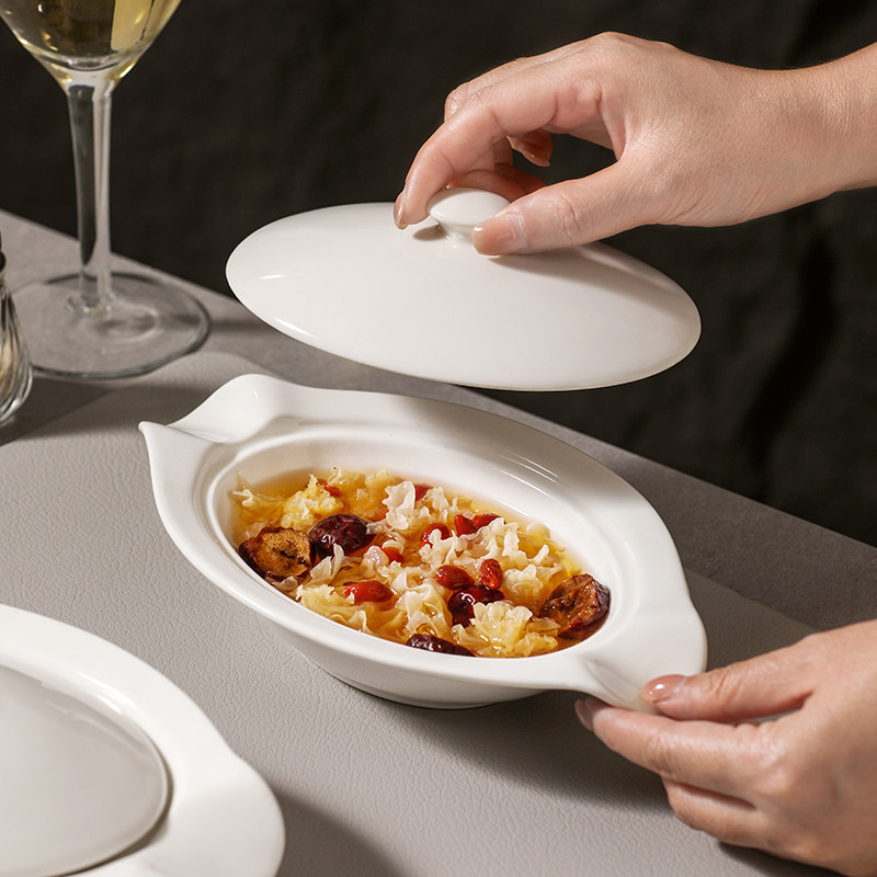 酒店餐具芒果炖盅燕窝鱼翅盅海参小米必胜客焗饭盘子雪蛤木瓜汤盘,餐饮具,盘,淘宝优惠券,粉丝福利购,淘宝优惠卷