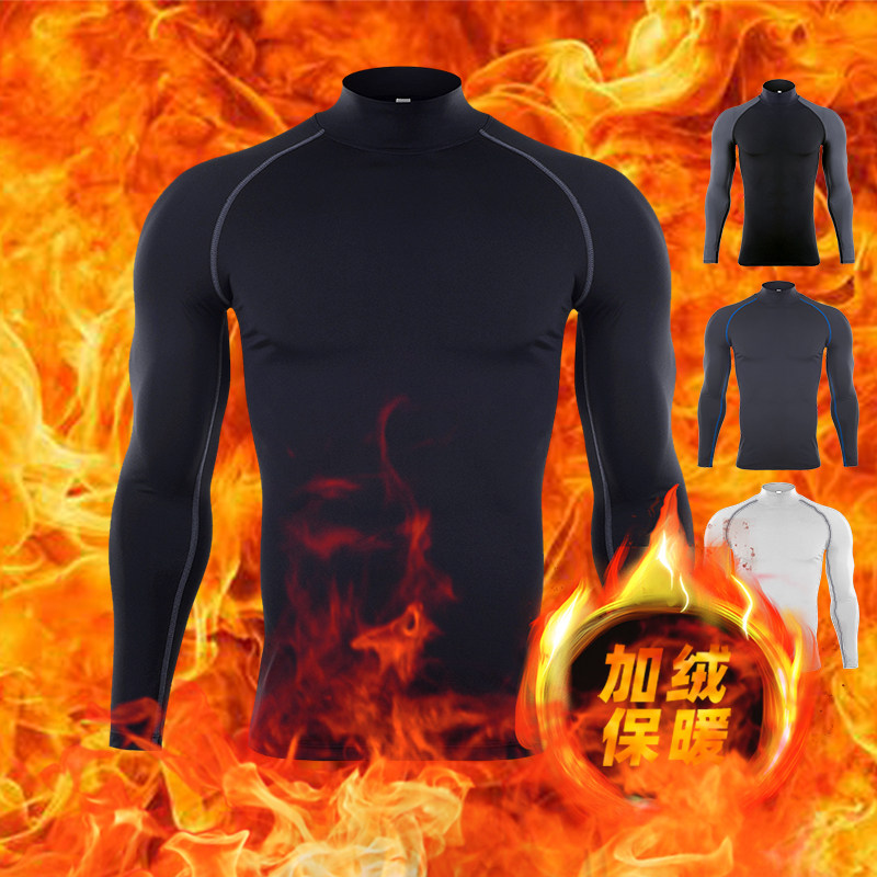 加绒高领跑步运动篮球紧身衣男速干弹力长袖T恤训练打底衫健身服,运动服/休闲服装,健身衣,淘宝优惠券,粉丝福利购,淘宝优惠卷
