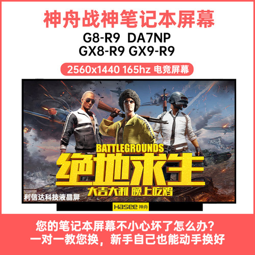 神舟 战神G8-R9  DA7NP GX8-R9 GX9-R9显示液晶屏幕165HZ电竞屏幕