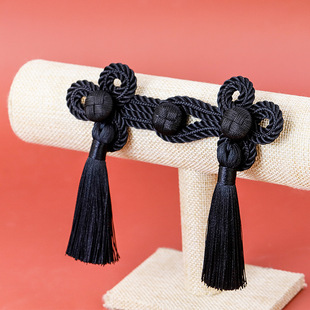 手工流苏盘扣扣子国风旗袍扣大三叶高档领口装饰纽扣中式衣服