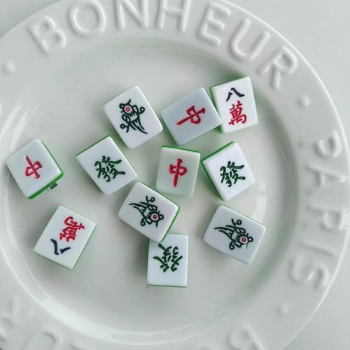 创意搞怪仿真发财麻将发夹美个性学生刘海夹边夹可卡通