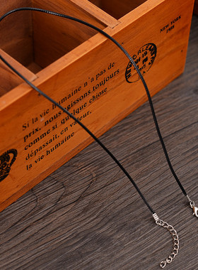 黑色素链民族风小众颈链简约皮革锁骨链做旧项链饰品