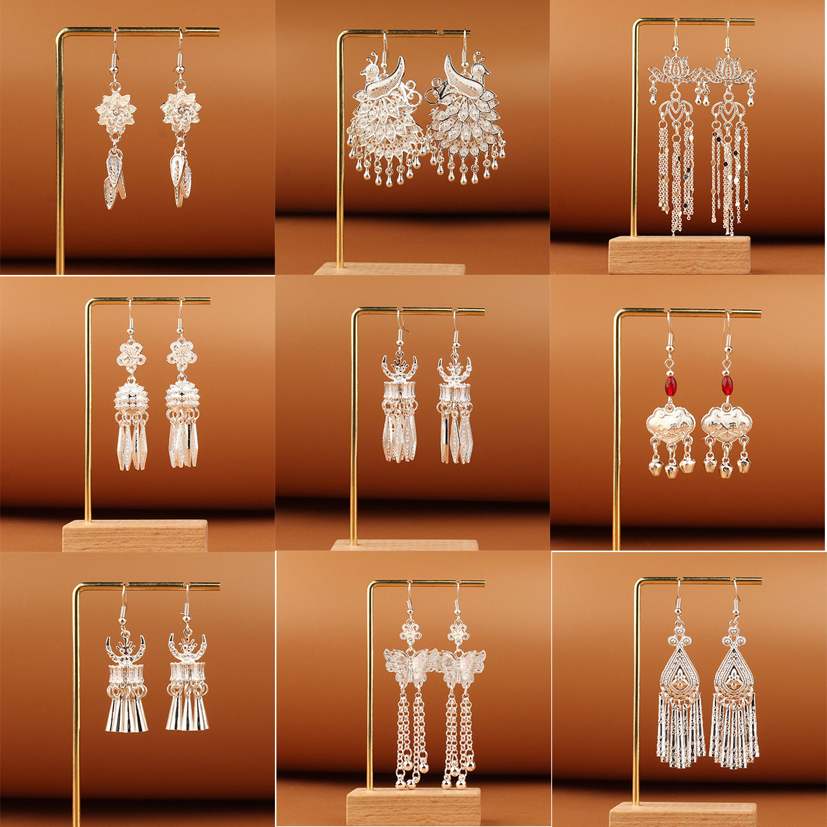 民族风流苏精致合金镀银耳环黔西南湘西少数民族景区新中式配饰,饰品/流行首饰/时尚饰品新,耳环,淘宝优惠券,粉丝福利购,淘宝优惠卷