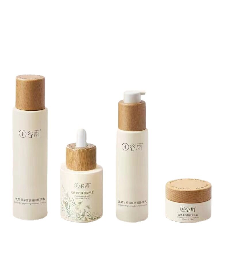 谷雨护肤品光感莹润仙人掌光果甘草精华水乳奶皮面膜奶罐修护面霜
