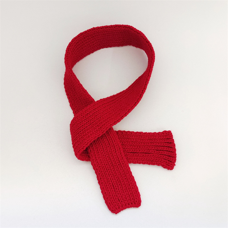 78x5.5cm大红围巾40cm棉花娃娃用现货毛绒玩具公仔配件围脖