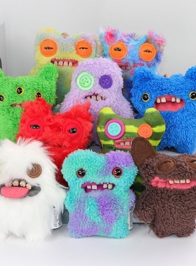萌牙怪兽玩偶放克牙宝丑萌牙齿搞怪毛绒公仔儿童玩具