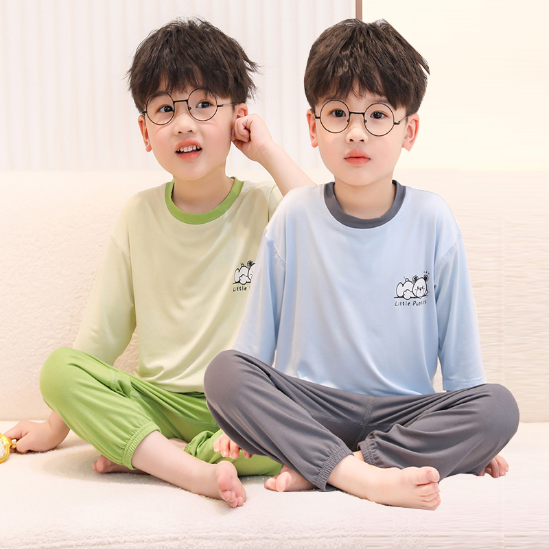 儿童莫代尔睡衣，莫代尔儿童睡衣套装-第5张图片-提都小院