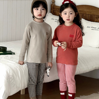 A类儿童秋冬保暖内衣裤套装男女孩秋衣秋裤打底青少年保暖家居服