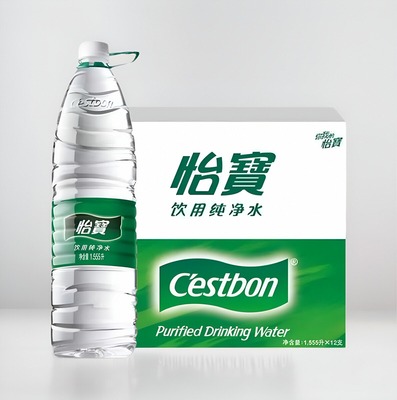怡宝纯净水1555ml*12瓶/箱家庭办公饮用水非矿泉水饮用纯净水