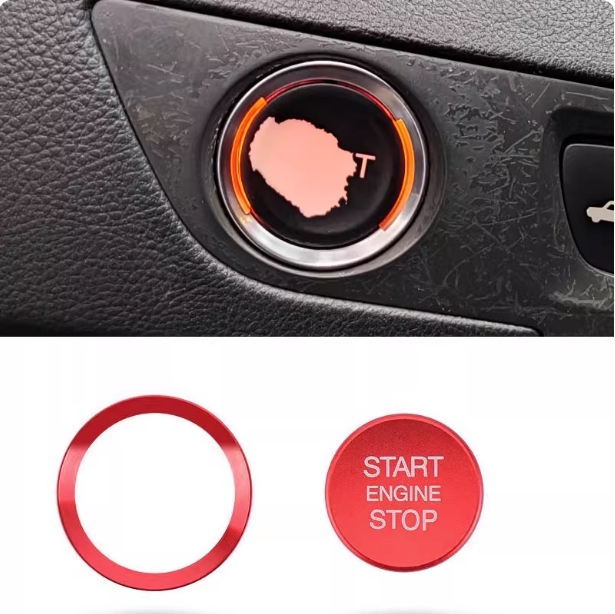 适用雪铁龙C4L一键启动贴点火按钮装饰C6天逸C5打火按键圈c4l内饰