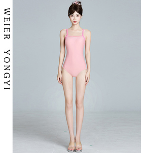 泳衣女2025新款高级感女士绝美连体游泳馆专用遮肚显瘦竞速游泳衣