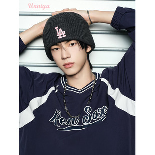 韩国代购 MLB 新款休闲简约毛线帽 时尚百搭秋冬保暖针织帽NY