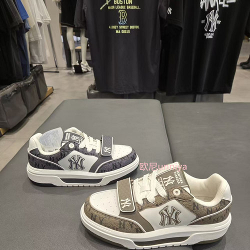 韩国代购MLB复古老花满标板鞋