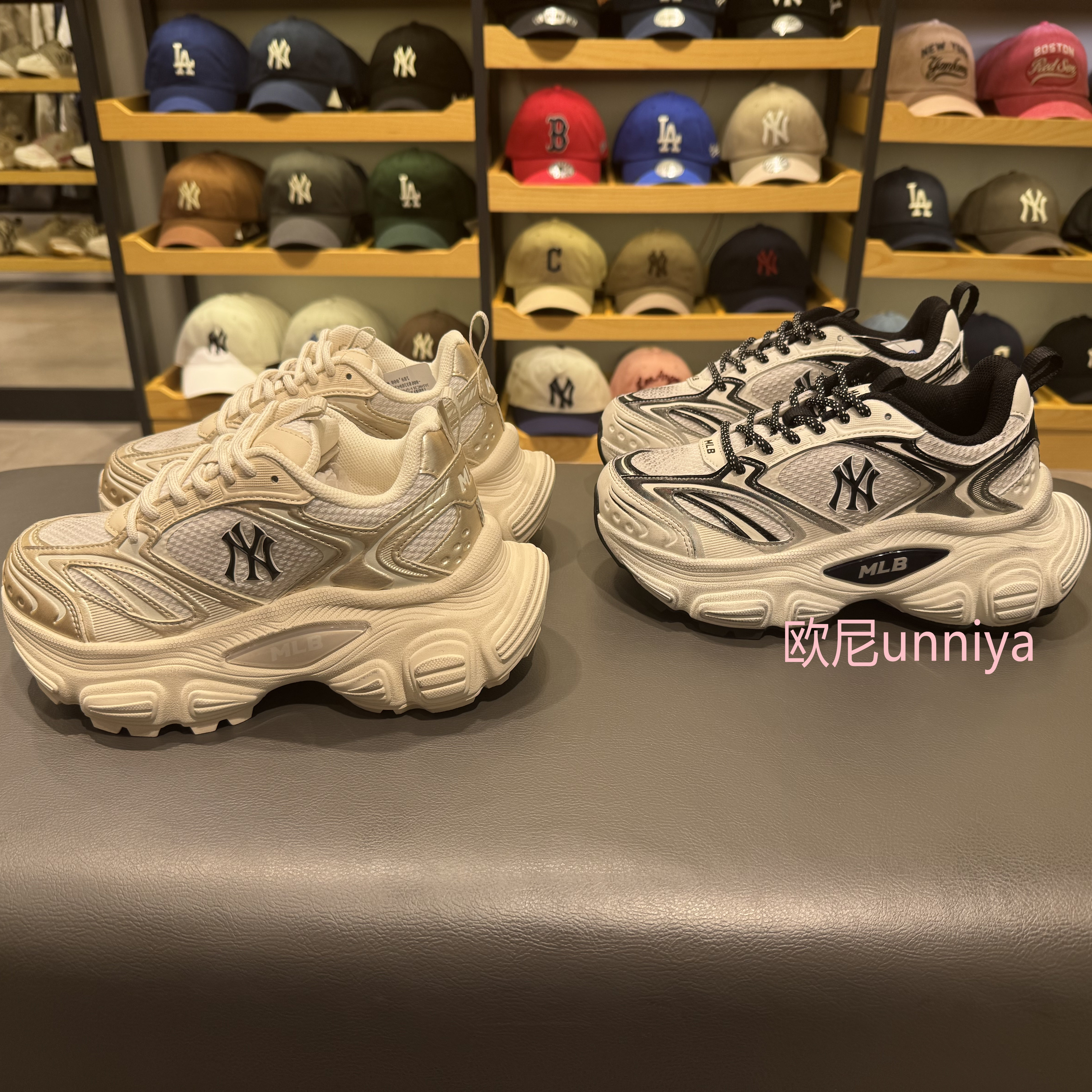 韩国直邮 MLB 百搭做旧款休闲增高运动鞋时尚潮流舒适低帮老爹鞋